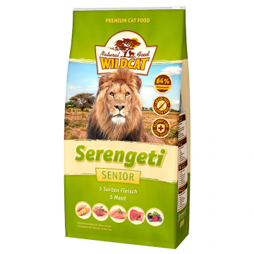 WildCat Serengeti Senior 3kg - 5 druhů mas s…