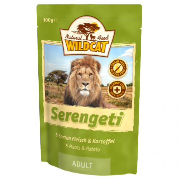 Kapsička Serengeti Adult 100g - 5 druhů mas s bramborem
