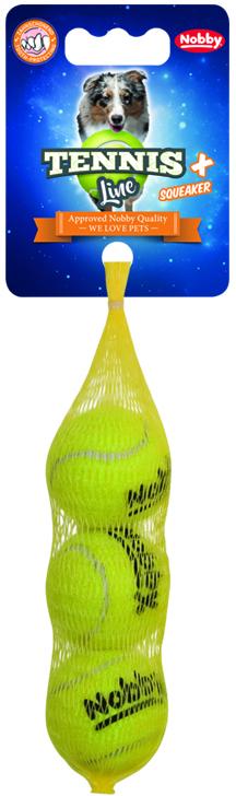 Nobby hračka tenisový míček XS pískátko 4cm 3ks