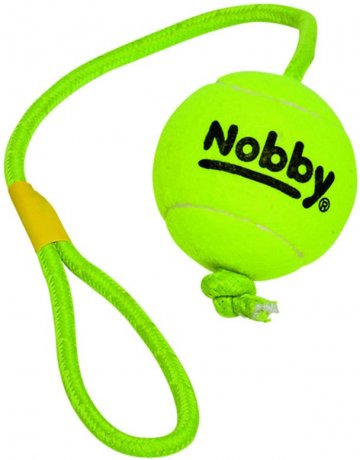 Nobby hračka tenisový míček XL 10cm s lanem 70cm